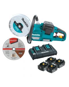 Makita XEC01PT1 9" 18V X2 LXT Lithium‑Ion Cordless Power Cutter Kit, with AFT Electric Brake 5.0 Ah Batteries