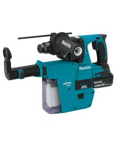 Makita XRH011TX 18V LXT SDS-Plus Rotary Hammer Kit with HEPA Dust Extraction, 5.0Ah Batteries