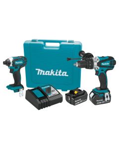 Makita XT263M LXT 18V 4.0Ah 2 Piece Cordless Hammer Drill and Impact Driver Combo Kit